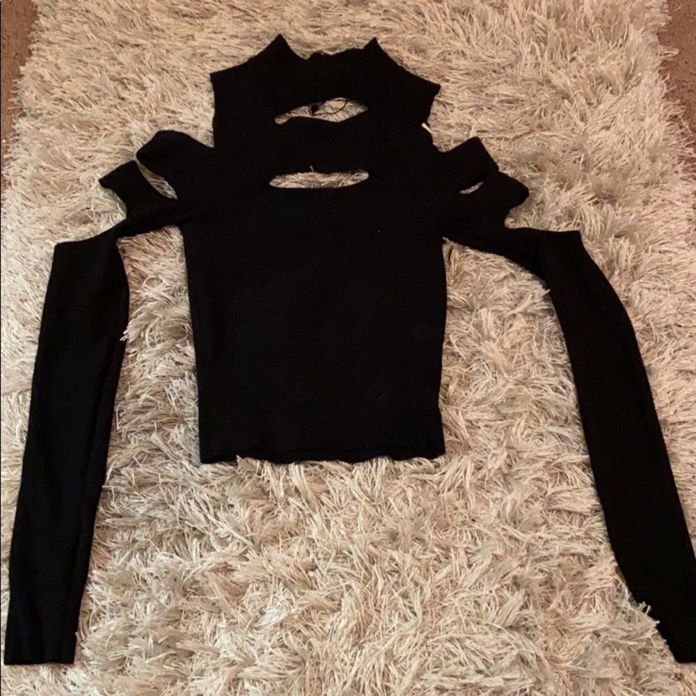 Women’s Black cut out top